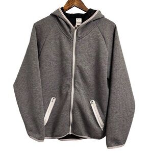 Zyia Gray Sport Pocket Active Zip Hoodie Gray Jacket Size Medium